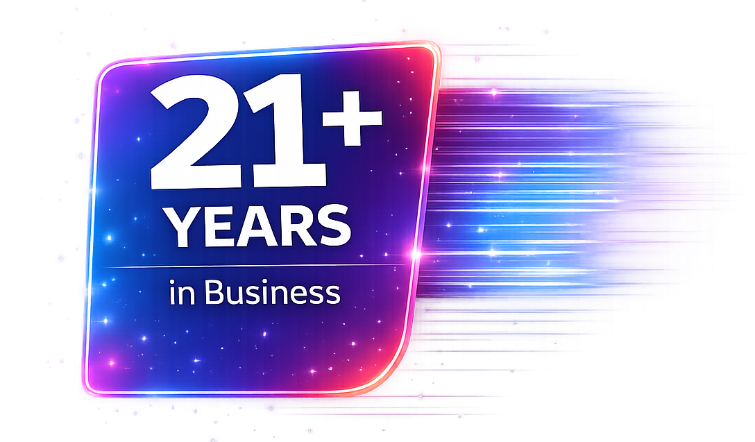 21+ years in business